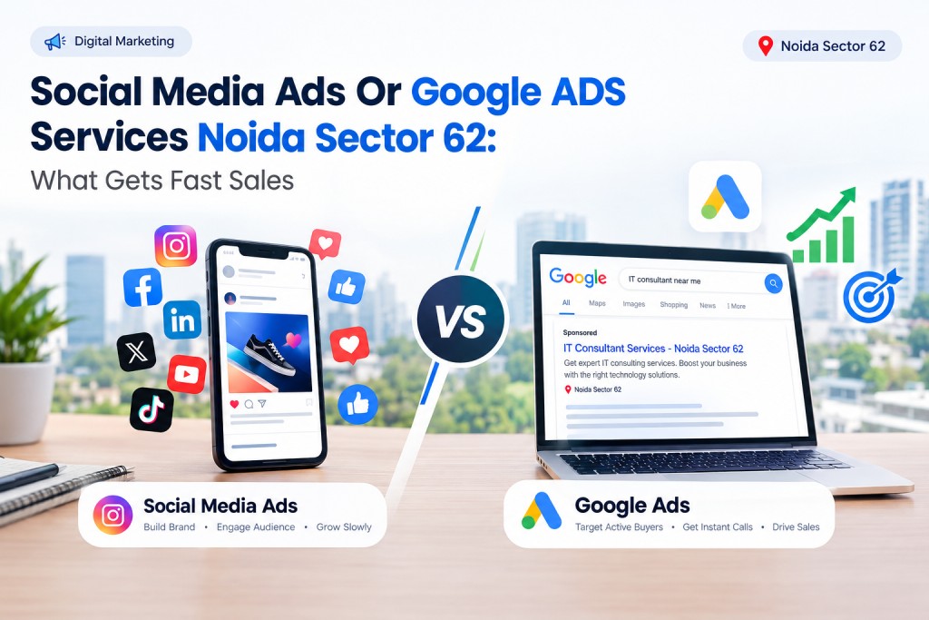 Social Media Ads vs Google Ads in Noida
